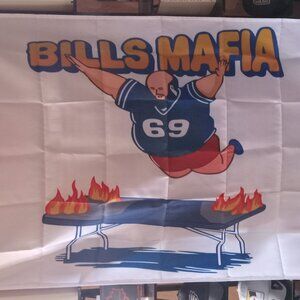 NEW Buffalo Bills Mafia Table Dive NFL 3X5 Feet Flag Banner Wall Decor or Pole